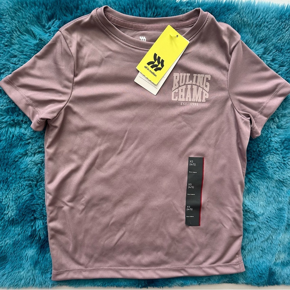 All in Motion Kids Short Sleeve Tee Size XS (4-5)